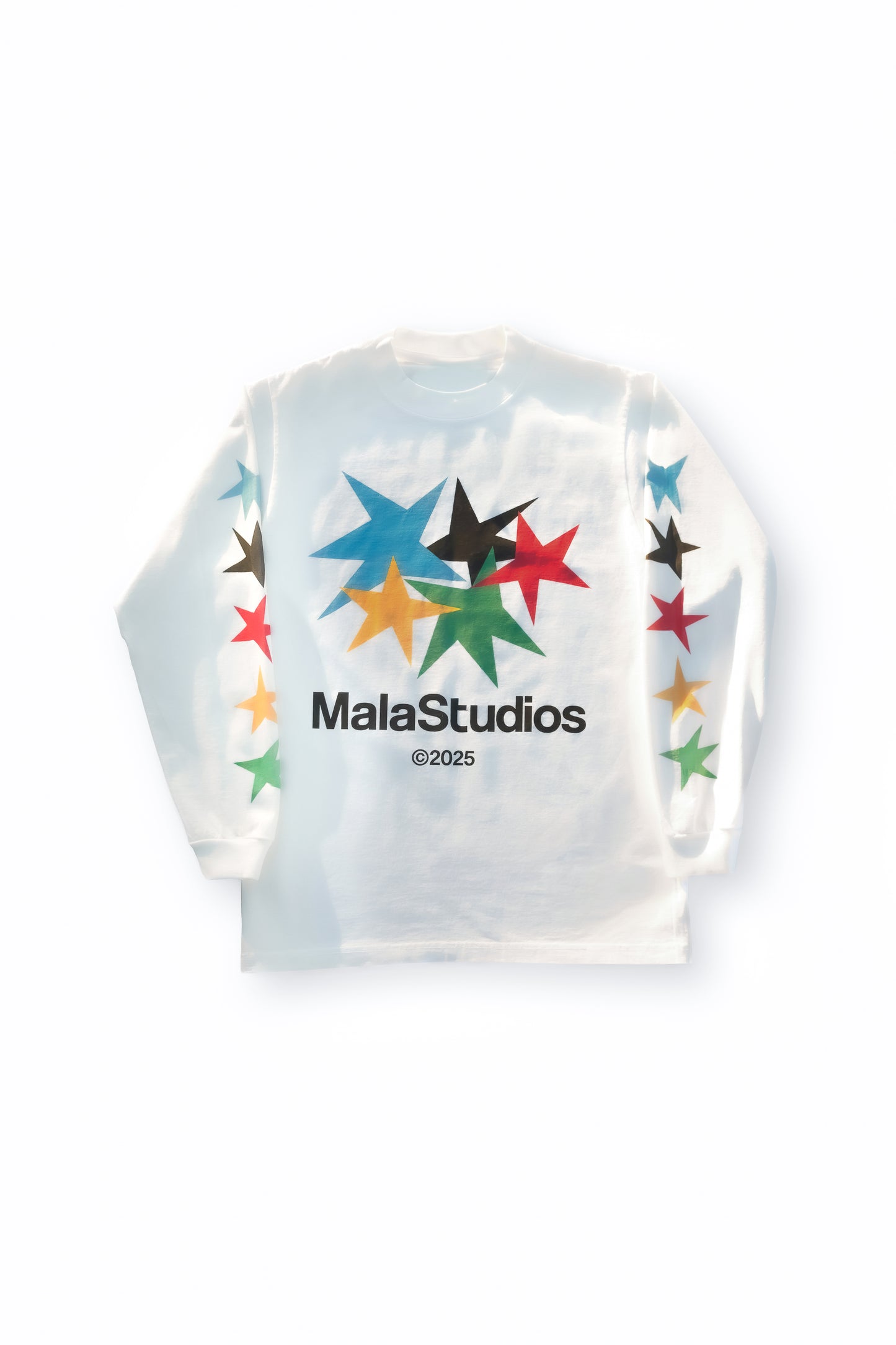 OLIMPICA / MALA STUDIOS WHITE LONG SLEEVE T-SHIRT